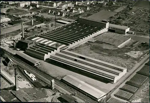 Ansichtskarte Einbeck Luftbild Globus-Teppich Fabrik 1963