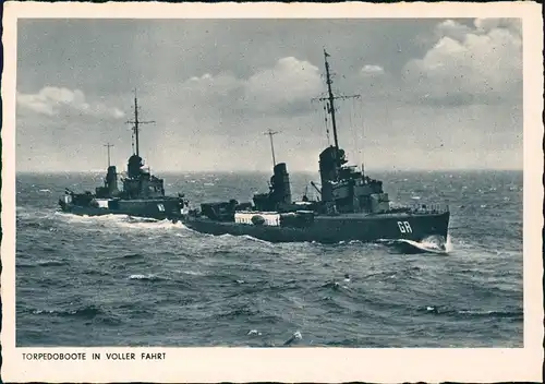 Ansichtskarte  Torpedoboote Schiffe/Schifffahrt - Kriegsschiffe (Marine) 1936