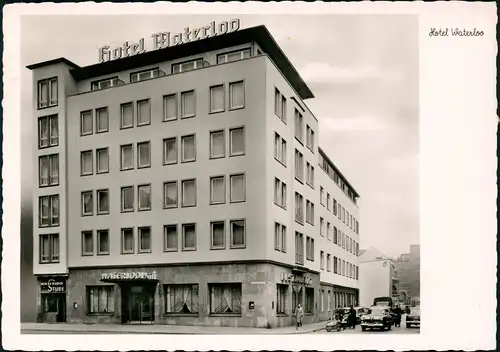 Ansichtskarte Hannover Hotel Waterloo, Kurt Schumacher Str. 9 1955