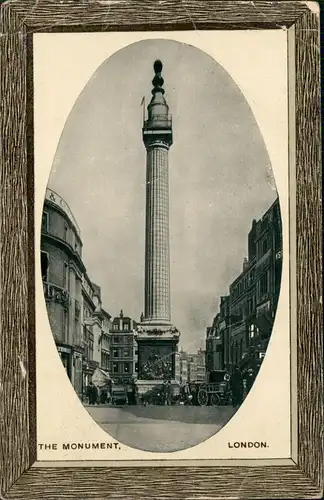 Postcard London The Monument 1912 Passepartout