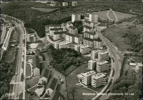 Ansichtskarte Iserlohn Luftbild Neubauten im Lau 1968