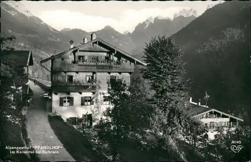 Ansichtskarte Ebbs Alpengasthof PFANDLHOF Kaisertal bei Kufstein 1961