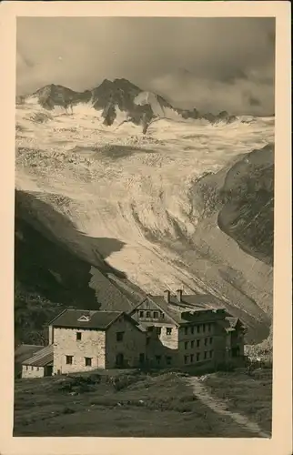 Ansichtskarte Ginzling-Mayrhofen Berliner Hütte am Gletscher 1934