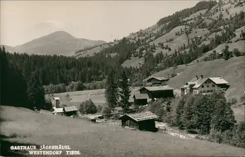 Ansichtskarte Westendorf Gasthaus Jägerhäusl 1961
