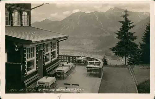Oberstdorf (Allgäu) Schönblick auf Schrattenwang mit Nebelhorn 1930
