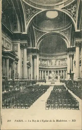 CPA Paris Net de l'Eglise de la Madeleine. 1915