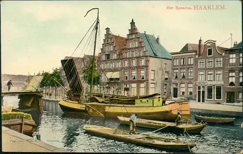 Postkaart Haarlem Het Spaarne 1913
