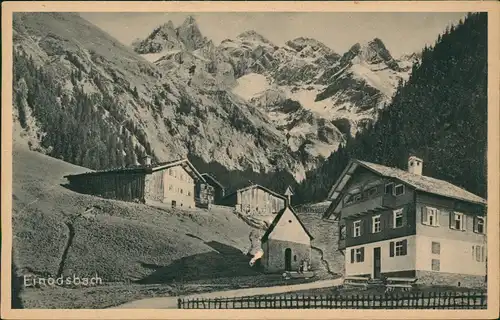 Ansichtskarte Einödsbach-Oberstdorf (Allgäu) Stadtpartie 1928
