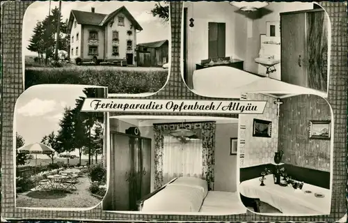 Ansichtskarte Opfenbach Pension Alpenschau - Mehrbild 1973