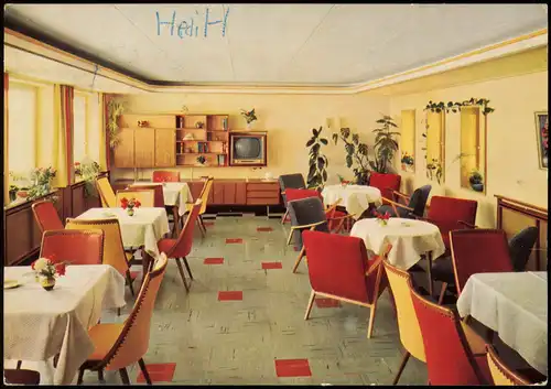 Ansichtskarte Steibis-Oberstaufen Café - Restauration St. Ull'r - Innen 1963