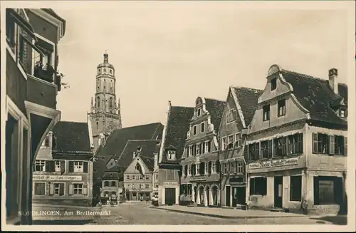 Ansichtskarte Nördlingen Brettermarkt 1934
