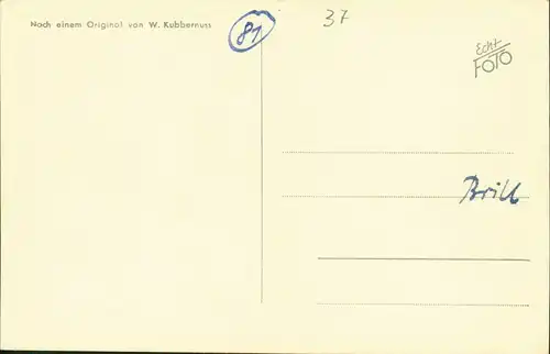 Künstlerkarte: Gemälde / Kunstwerke Kubbernuss Münchhausen 1962