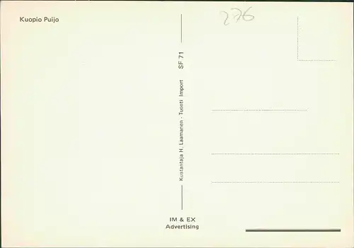 Postcard Kuopio 3 Bild Kuopio Puijo Fernsehturm 1975