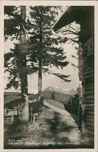 Ansichtskarte Semmering Schutzhaus Pinkenkogel-gegen die Rax (Heukuppe) 1941