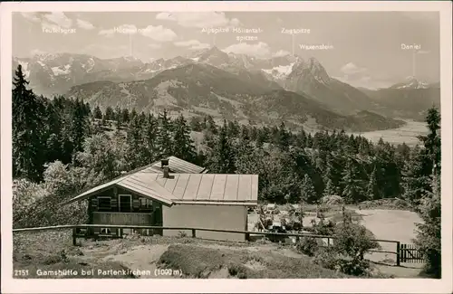Garmisch-Partenkirchen Gamshütte bei Partenkirchen (1000 m) 1937