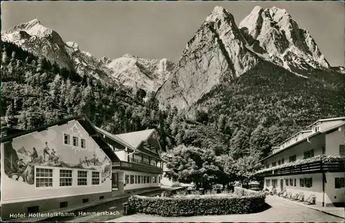 Ansichtskarte Hammersbach-Grainau Hotel Höllentalklamm 1956