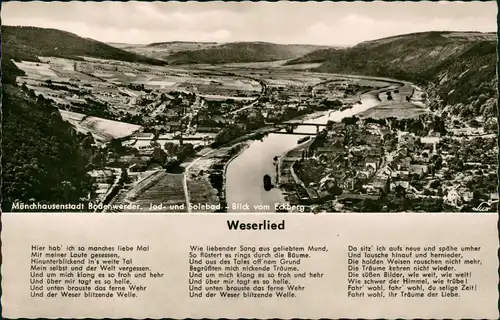 Ansichtskarte Bodenwerder Stadt - Weserlied 1963