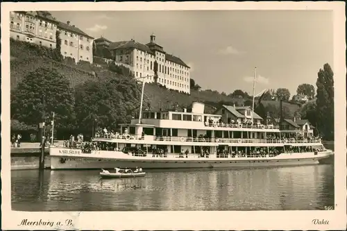 Ansichtskarte Meersburg Stadt, Dampfer Karlsruhe 1951