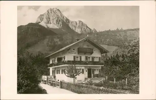 Ansichtskarte Mittenwald Haus Steinrösl - Fotokarte 1962