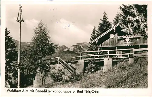 Ansichtskarte Bad Tölz Waldherr Alm - Fotokarte 1962