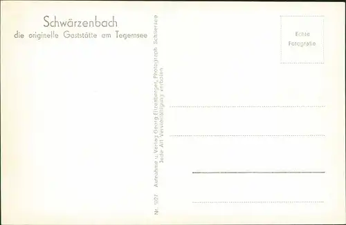 Ansichtskarte Gmund am Tegernsee Schwärzenbach - Gaststätte - Gastraum 1956