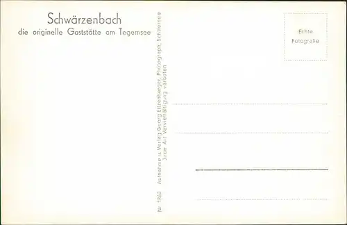 Ansichtskarte Gmund am Tegernsee Schwärzenbach Gaststätte - Innen 1956