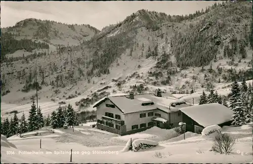 Ansichtskarte Spitzingsee-Schliersee Polizeiheim im Winter 1959