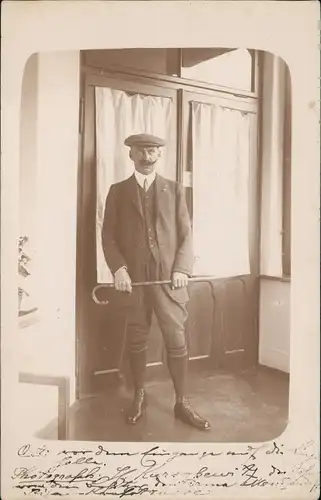 Soziales Leben - Männer Herr in feiner Kleidung Rußland 1911 Privatfoto Foto