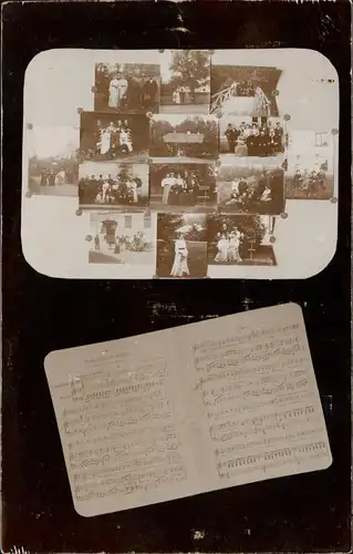.Russland Rußland Россия Fotomontage mit Liedtext 1907 Privatfoto Foto  gel.