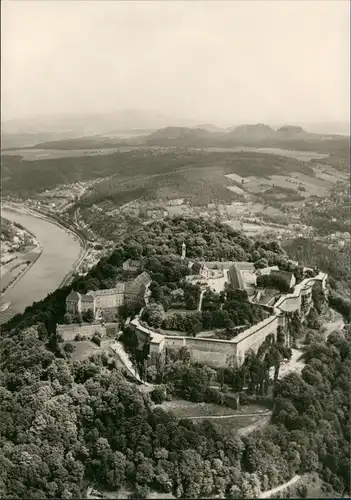 Königstein (Sächsische Schweiz) Festung Königstein DDR Luftbild-Aufnahme 1974