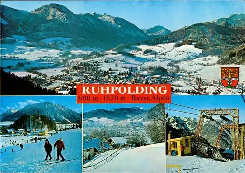 Ansichtskarte Ruhpolding Mehrbildkarte mit diversen Ortsansichten 1981