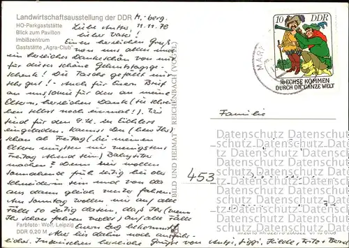 Markkleeberg Landwirtschaftsausstellung der DDR Mehrbildkarte 1978