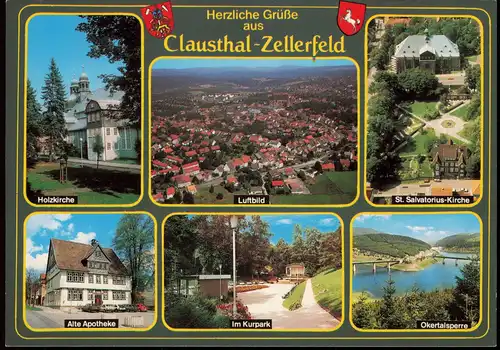 Clausthal-Zellerfeld  Stadtteilansichten u.a. Apotheke, Luftbild uvm. 1990
