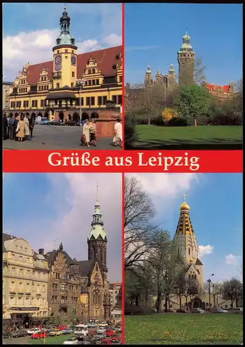 Leipzig Altes Rathaus Neues Rathaus Trondlinring Russische Kirche 1993