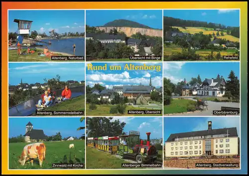 Altenberg (Erzgebirge) Mehrbildkarte   Naturbad, Bimmelbahn uvm. 2000