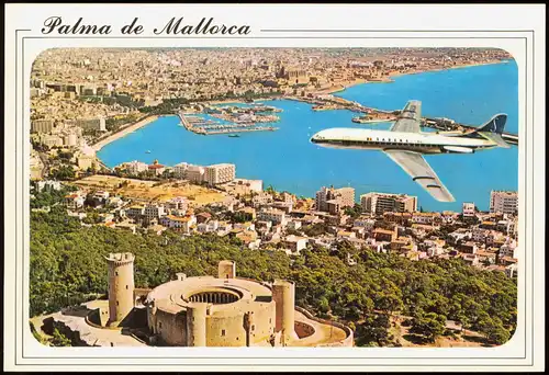 Palma ( de Mallorca) Luftbild Luftaufnahme (Baleares) España 1980