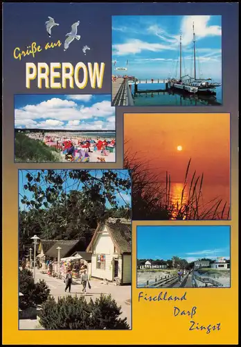 Prerow Mehrbildkarte Fischland-Darß-Zingst Mecklenburg-Vorpommern 1990