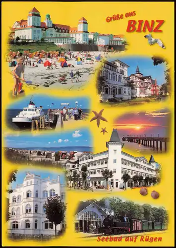 Binz (Rügen) Mehrbild-Karte RÜGEN Deutschlands größte Insel 2000