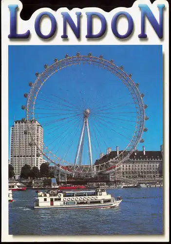 Postcard London London Eye (Millennium Wheel) Riesenrad 2006