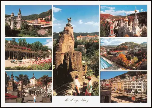 Karlsbad Karlovy Vary Karlsbad Carlsbad Kаpловыl Ваpыl (Mehrbildkarte) 1990