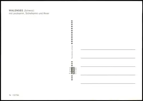 .Schweiz WALENSEE (Schweiz) mit Leistkamm, Sichelkamm und Alvier 1990
