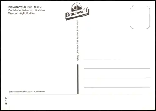 Ansichtskarte Braunwald GL Gruss aus Braunwald (Mehrbildkarte) 2000