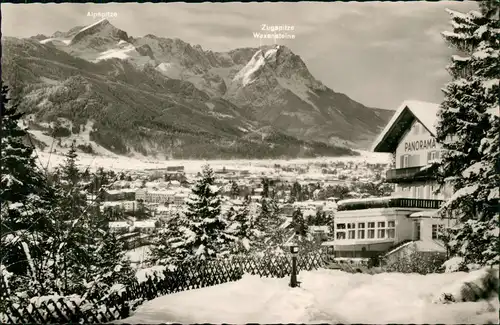 Garmisch-Partenkirchen Pension - Panorama - St. Anton im Winter 1963