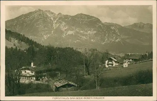 Ansichtskarte Partenkirchen-Garmisch-Partenkirchen Forsthaus Graseck 1925