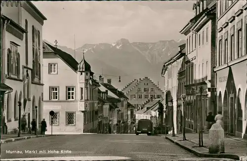 Ansichtskarte Murnau Markt mit Hohe Kiste 1963