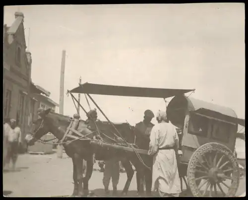 China  Mandjurei 滿洲 / 满洲 Mandschurei Esel Karren 1908 Privatfoto Foto