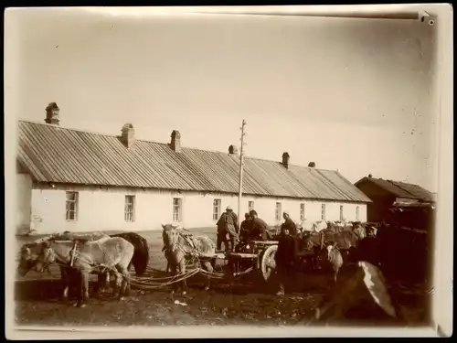 .Russland Rußland Россия Soldaten mit Eselkarren 1908 Foto