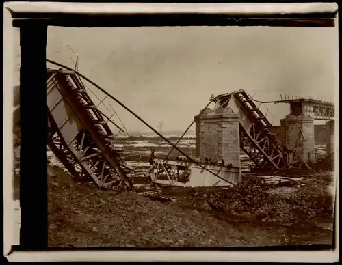 .Russland Rußland Россия zerstörte Brücke russ-China Krieg 1905 Privatfoto Foto