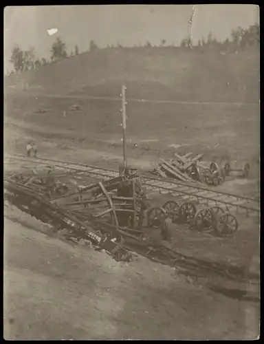 Rußland Россия zerstörte Eisenbahn Stadtion Rus-China Krieg 1905 Privatfoto