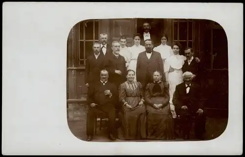 Gruppenbild feine Herrschaften Menschen / Soziales Leben 1911 Privatfoto Foto